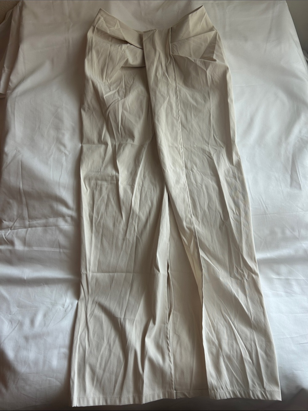High-Waist Cream Women's long skirt